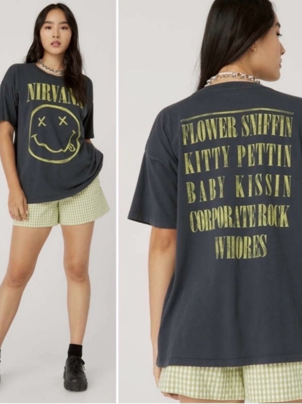 Daydreamer Black and Yellow Iconic Signature Nirvana Tee Soft Cotton